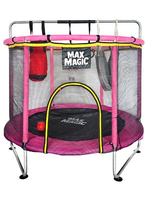 Cama Elástica Infantil Max Magic Rosada con Accesorios 140cm