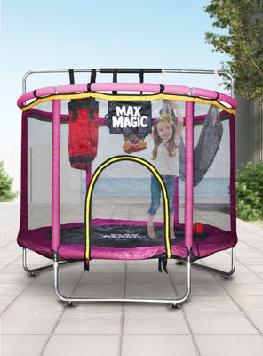 Imagen 2 del producto Cama Elástica Infantil Max Magic Rosada con Accesorios 140cm