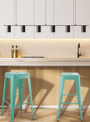 Imagen 2 del producto Pack 4 Pisos de Bar Metal Tolix Verde Menta