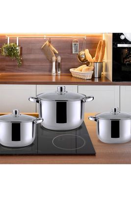 Imagen 2 del producto Baterías 6 Piezas Acero Inoxidable Dresden Gris