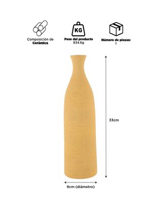 Imagen 2 del producto Florero Cerámica Amarillo Claro 25cm