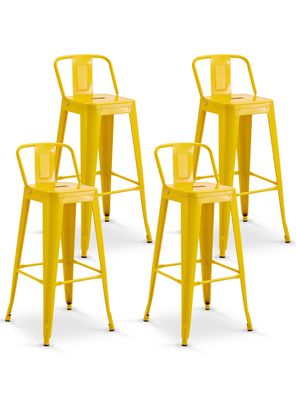 Imagen 1 del producto Pack De 4 Silla Alta Metal Amarillo