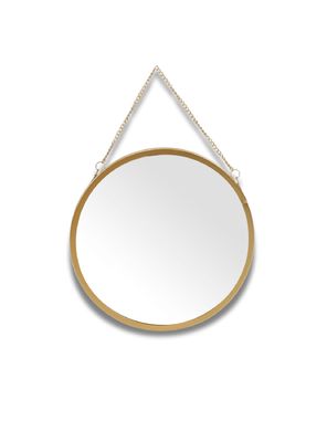 Imagen 1 del producto Espejo Colgante Redondo Dorado 48cm