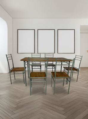Imagen 2 del producto Juego de comedor 6P Capri Silver 74x80x140 cm