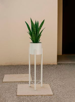 Imagen 2 del producto Porta Macetero Pedestal Decorativo Blanco 76 cm
