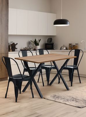 Imagen 2 del producto Comedor New Jersey 75x70x120 4 Sillas Tolix Industrial