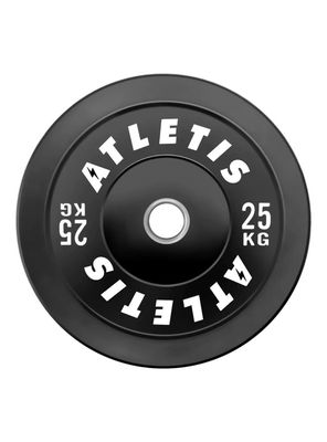 Disco Olímpico Bumper 25 kg Negro