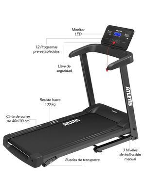 Imagen 2 del producto Trotadora  Atletis Endurance VI 12.8km/h 2.0hp Plegable