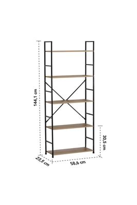 Imagen 2 del producto Estante Cruz 5 Niveles Industrial Café