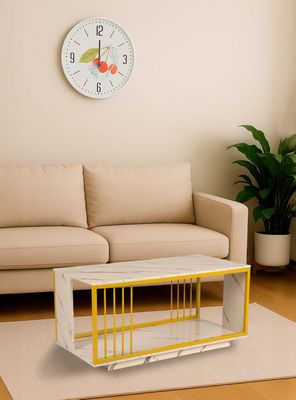 Imagen 2 del producto Mesa de Centro Dos Niveles Rectangular Blanca