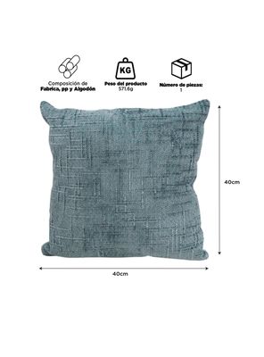 Imagen 2 del producto Cojín Decorativo Celeste 40x40cm