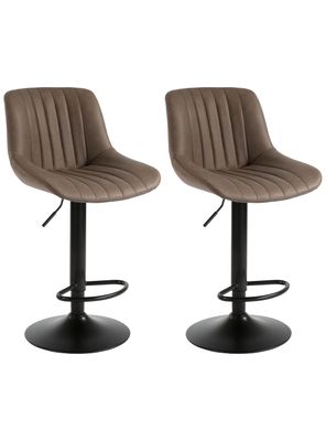 Pack de 2 Sillas de Bar New York Confort Novahus Marrón