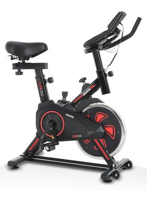 Bicicleta Spinning Atletis Lite 300 Rojo Volante 4 kg