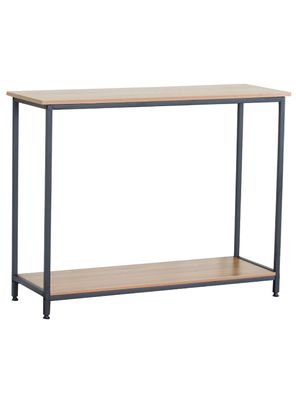 Arrimo Novahus Industrial Café con Tubo de Acero y MDF