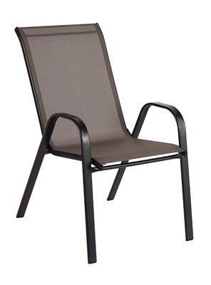 Silla de Terraza Textileno y Acero Café