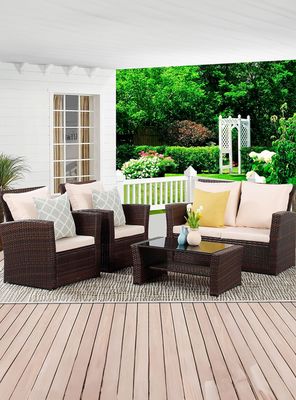 Imagen 2 del producto Set Living Terraza 4 Piezas Mediterraneo Café