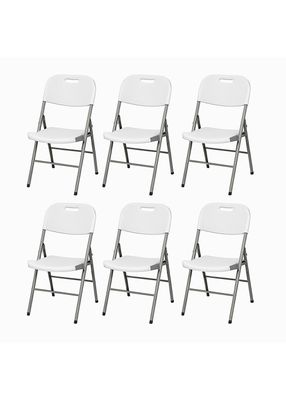 Pack 6 Silla Plegable Portátil Blanca