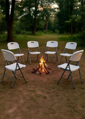 Imagen 2 del producto Pack 6 Silla Plegable Portátil Blanca