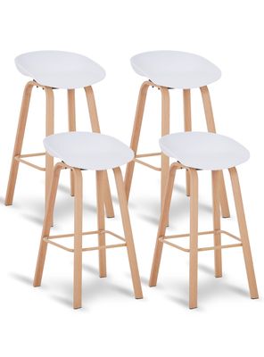 Imagen 1 del producto Pack 4 Pisos de Bar Estilo Nórdico Blanco