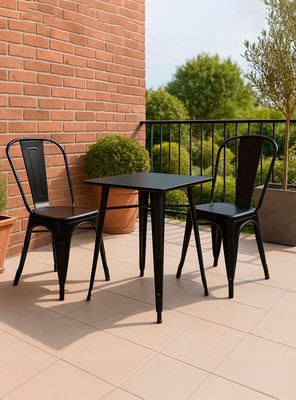 Imagen 2 del producto Mesa Metal Tolix Negra 70x70 cm