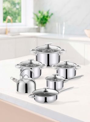 Imagen 2 del producto Batería 12 piezas acero inoxidable Clásica