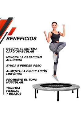 Imagen 2 del producto Trampolín 1 Metro Plegable Fit Cama Elástica Gris
