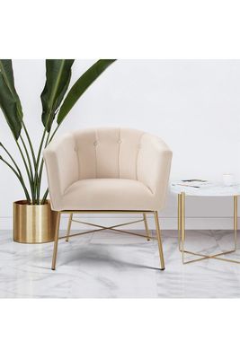 Imagen 2 del producto Poltrona Sitial Terciopelo Navona Beige