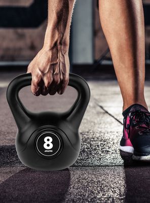 Imagen 2 del producto Kettlebell Mancuerna Pesa Rusa Cemento 8 Kg Negro