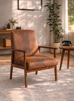 Imagen 2 del producto Poltrona Sitial Roma Suede Café