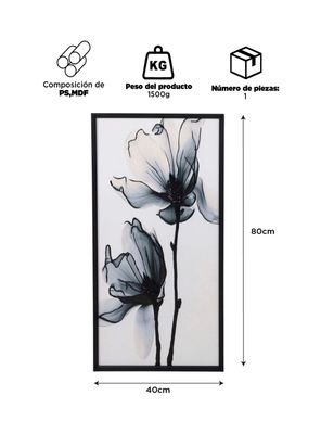 Imagen 2 del producto Cuadro Decorativo Flores A