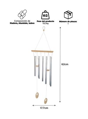 Imagen 2 del producto Campana de Viento Metal 62cm