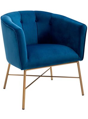 Poltrona Sitial Terciopelo Navona Azul