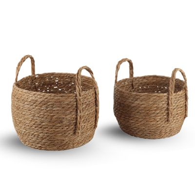 Set Dos Canastos Organizadores con Asas Natural