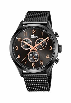 Reloj 18639/1 Lotus Negro Hombre Minimalist
