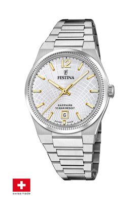 Reloj F20052/2 Festina Swiss Plateado Mujer Rive Collection
