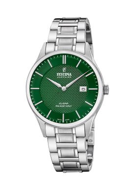 Reloj F20067/5 Festina Swiss Verde Hombre Acero Clásico