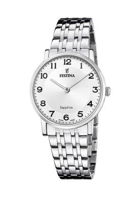 Reloj F20047/1 Festina Swiss Blanco Mujer ACERO CLASICO