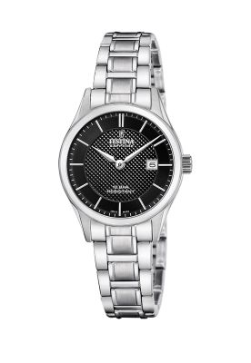 Reloj F20068/6 Festina Swiss Negro Mujer Acero Clásico