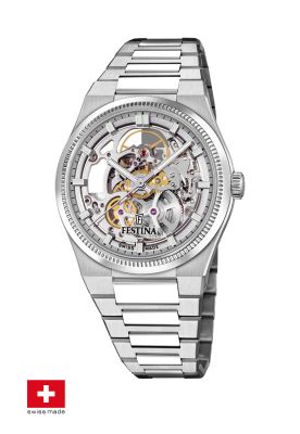 Reloj F20069/1 Festina Swiss Plata Hombre Automático