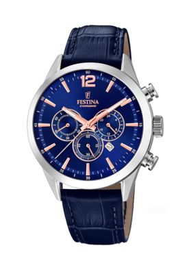 Reloj F20542/4 Festina Azul Oscuro Hombre Timeless Chronograph
