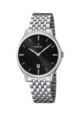 Reloj F16744/4 Festina Negro Hombre Acero Clásico