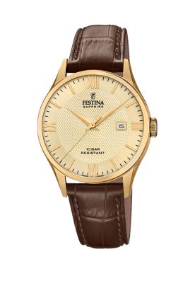 Reloj F20010/5 Festina Swiss Dorado Hombre Correa Clasico