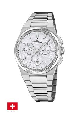 Reloj F20059/1 Festina Swiss Plata Hombre Rive Collection
