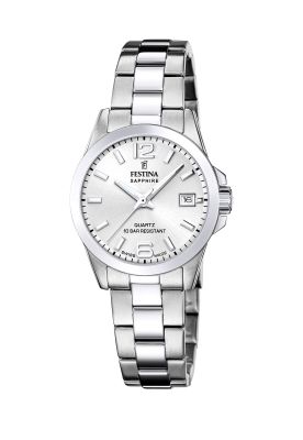 Reloj F20049/1 Festina Swiss Plateado Mujer Acero Clasico