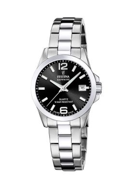 Reloj F20049/6 Festina Swiss Negro Mujer Acero Clasico
