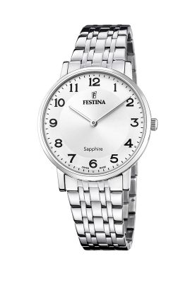 Reloj F20045/1 Festina Swiss Blanco Hombre ACERO CLASICO