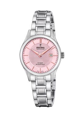 Reloj F20068/3 Festina Swiss Rosa Mujer Acero Clásico
