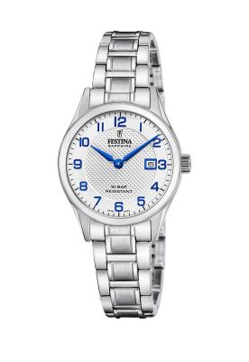 Reloj F20068/1 Festina Swiss Plata Mujer Acero Clásico