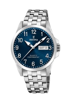 Reloj F20357/C Festina Azul Petróleo Hombre Acero Clásico