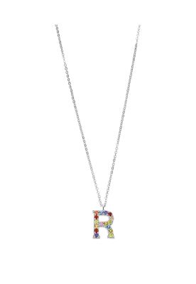 Collar LP3426-1/R Lotus Silver Mujer Letters